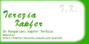 terezia kapfer business card